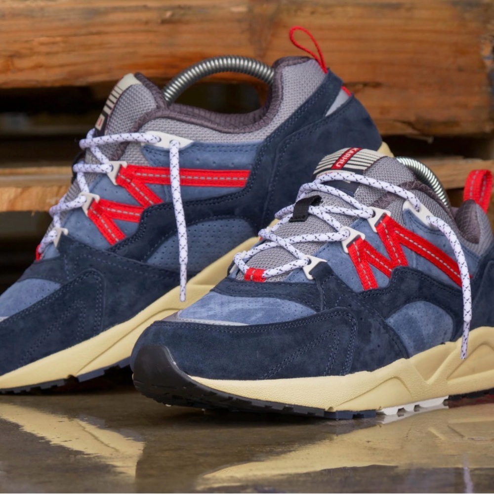 Stylish Navy and Red Men's Sneakers